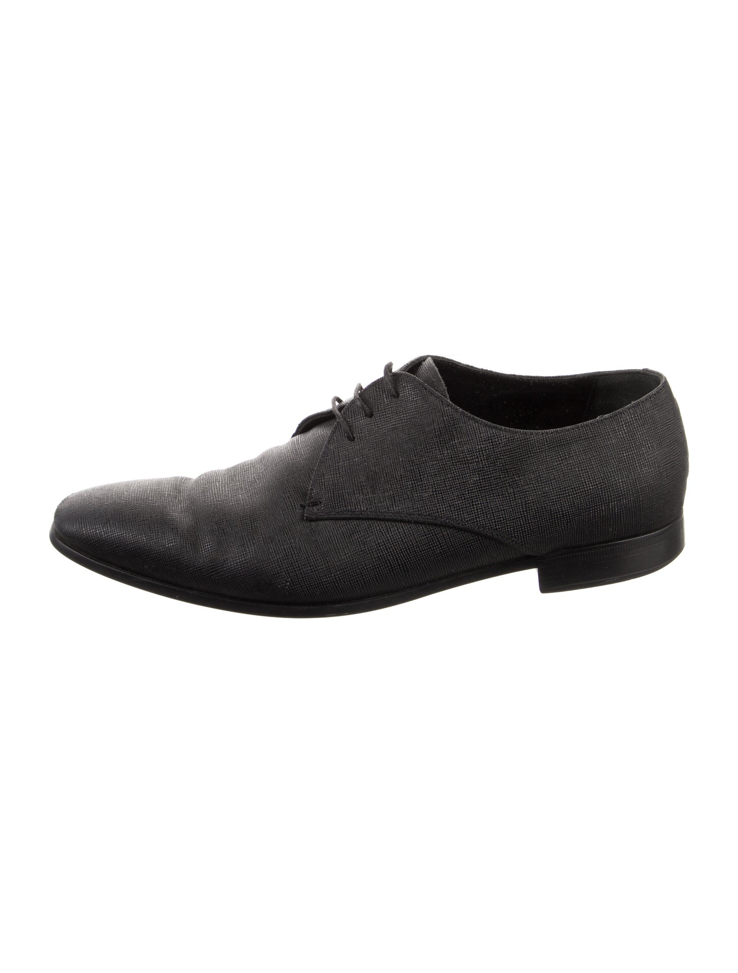 Giorgio Armani Embossed Leather Derby Shoes